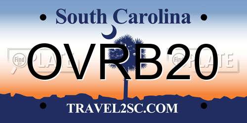 OVRB20 South Carolina License Plate