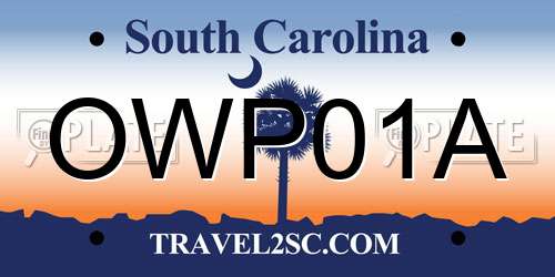 OWP01A South Carolina License Plate