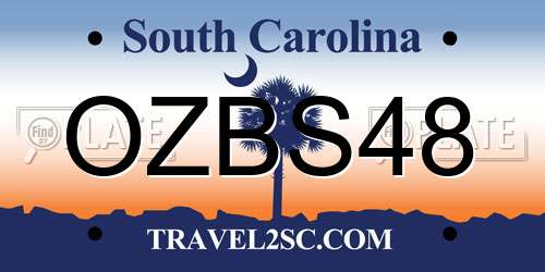 OZBS48 South Carolina License Plate