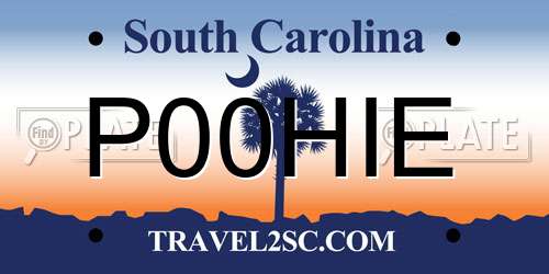 P00HIE South Carolina License Plate