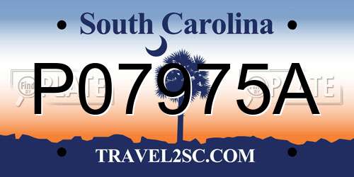 P07975A South Carolina License Plate