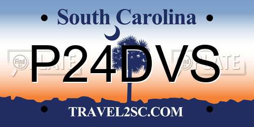 P24DVS South Carolina License Plate