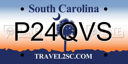 P24QVS South Carolina License Plate
