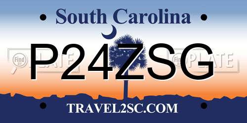 P24ZSG South Carolina License Plate