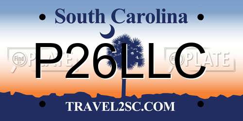 P26LLC South Carolina License Plate