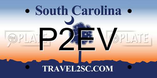 P2EV South Carolina License Plate