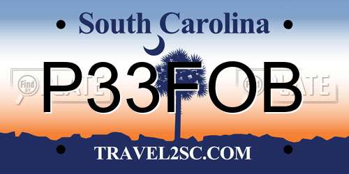 P33FOB South Carolina License Plate
