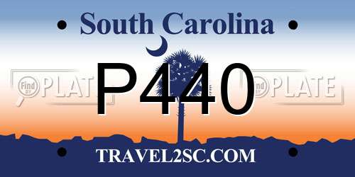 P440 South Carolina License Plate
