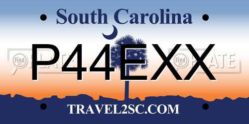 P44EXX South Carolina License Plate