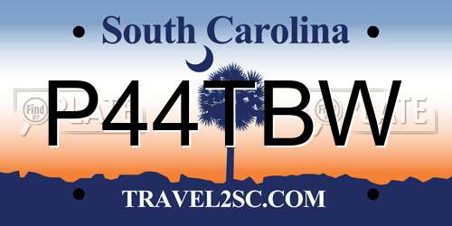 P44TBW South Carolina License Plate