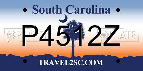 P4512Z South Carolina License Plate