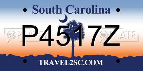 P4517Z South Carolina License Plate