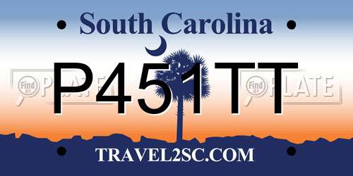 P451TT South Carolina License Plate