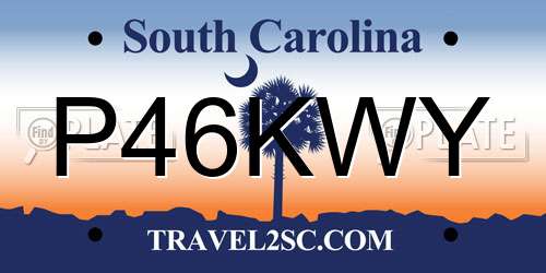 P46KWY South Carolina License Plate
