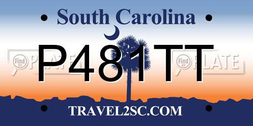 P481TT South Carolina License Plate