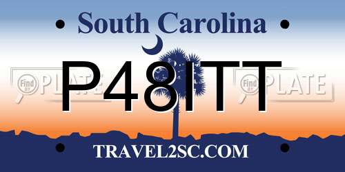 P48ITT South Carolina License Plate