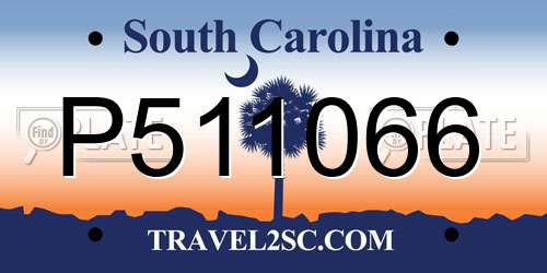 P511066 South Carolina License Plate