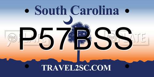 P57BSS South Carolina License Plate