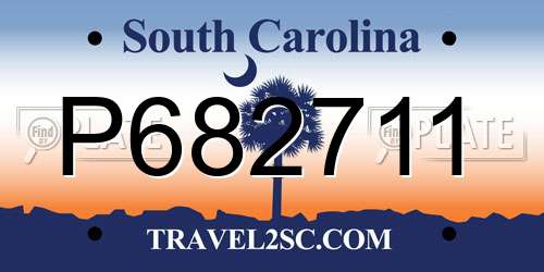 P682711 South Carolina License Plate