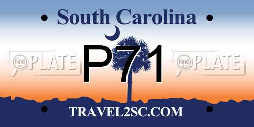 P71 South Carolina License Plate