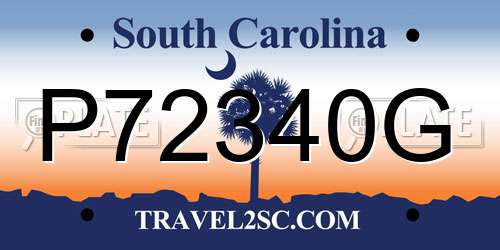P72340G South Carolina License Plate