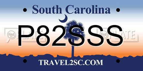P82SSS South Carolina License Plate