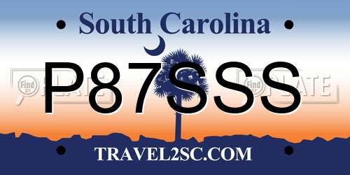 P87SSS South Carolina License Plate