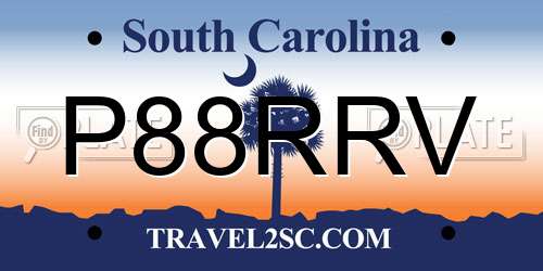 P88RRV South Carolina License Plate