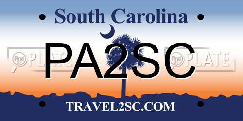 PA2SC South Carolina License Plate