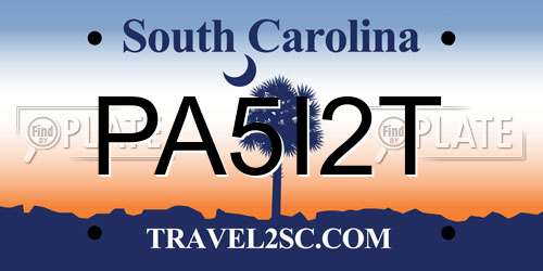 PA5I2T South Carolina License Plate