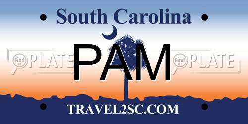 PAM South Carolina License Plate