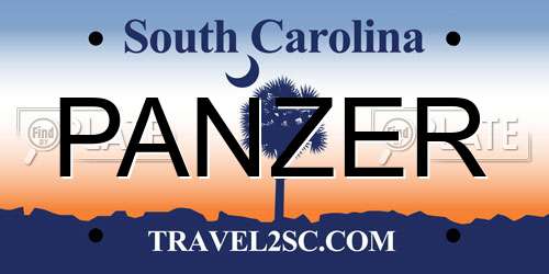 PANZER South Carolina License Plate