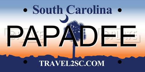 PAPADEE South Carolina License Plate