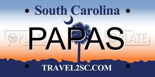 PAPAS South Carolina License Plate