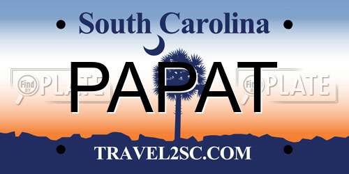 PAPAT South Carolina License Plate