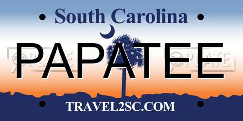 PAPATEE South Carolina License Plate