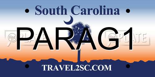 PARAG1 South Carolina License Plate