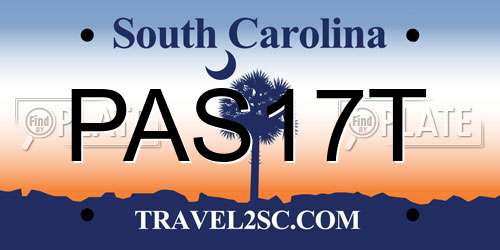 PAS17T South Carolina License Plate