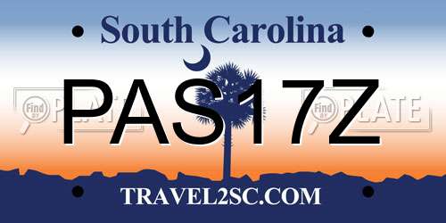 PAS17Z South Carolina License Plate
