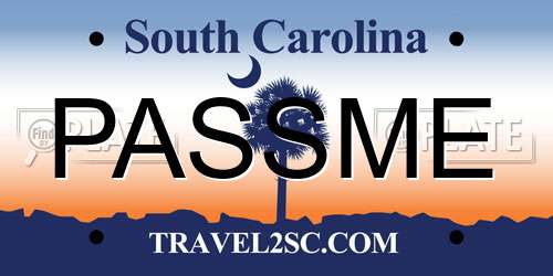 PASSME South Carolina License Plate
