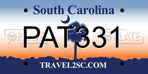 PAT331 South Carolina License Plate