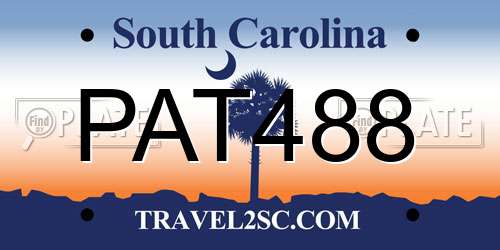 PAT488 South Carolina License Plate