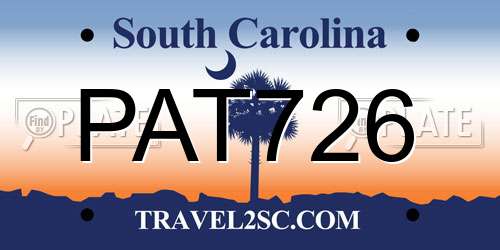 PAT726 South Carolina License Plate