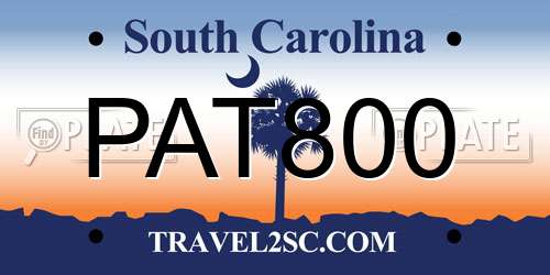 PAT800 South Carolina License Plate