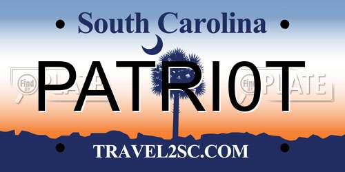 PATRI0T South Carolina License Plate