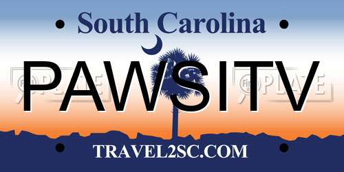 PAWSITV South Carolina License Plate