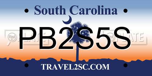 PB2S5S South Carolina License Plate