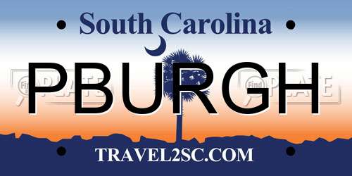 PBURGH South Carolina License Plate