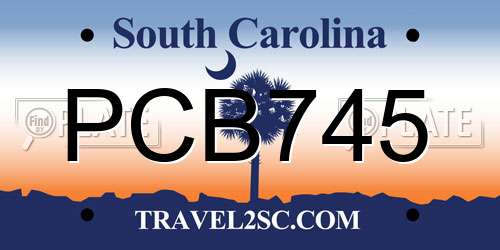PCB745 South Carolina License Plate