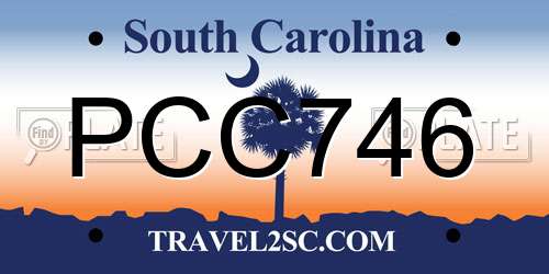 PCC746 South Carolina License Plate